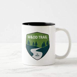 W&OD Trail Tweekleurige Koffiemok
