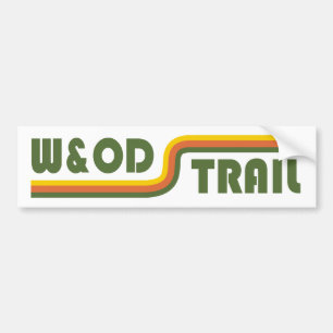 W&OD Trail Virginia Bumpersticker