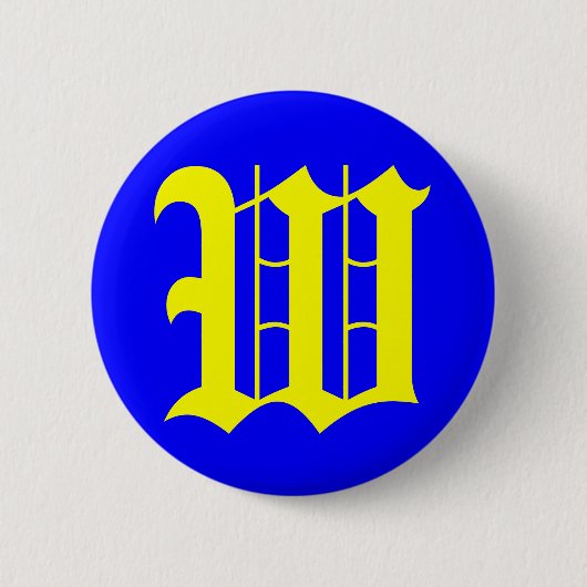 W - OUD ENGELS RONDE BUTTON 5,7 CM (Voorkant)