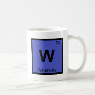 W - Periodieke tabel voor de chemie van waterbury  Koffiemok