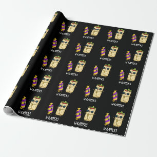 W-rappers Funny Food Pun Dark BG Cadeaupapier
