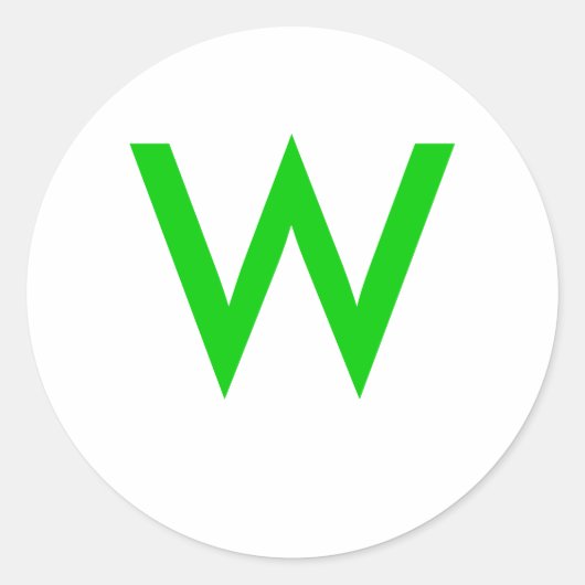 W RONDE STICKER (Voorkant)