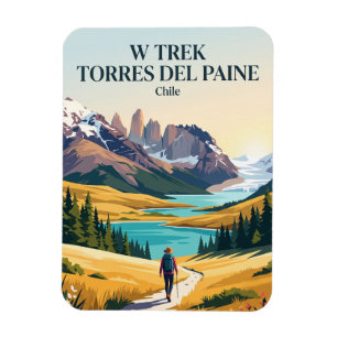 W Trek Torres del Paine Chilië Magneet