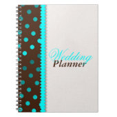 w/Turquoise Brown pointille le carnet de wedding (Devant)
