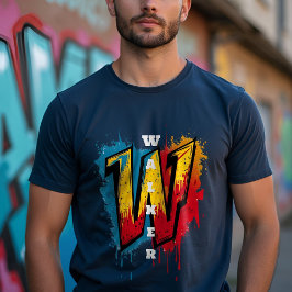 "W" voor de Win:  Graffiti Monogram T-shirt