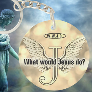 W.W.J.D Wat zou Jezus doen? Sleutelhanger