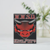 W.W.S.D. Wat zou Satan doen? Briefkaart (Staand voorkant)