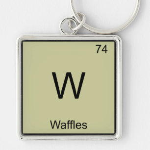 W - Wafels Grappig Chemie Element Symbool T-Shirt Sleutelhanger