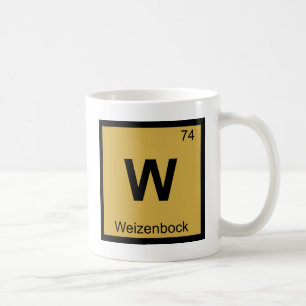 W - Weizenbock Bier Chemie Periodiek Systeem Koffiemok
