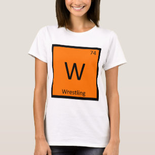 W - Worstelen Sport Chemie Periodiek Systeem T-shirt