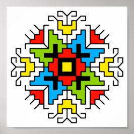 WA0011 Muur Kunst van Bulgaars motief shevitsa roo Poster