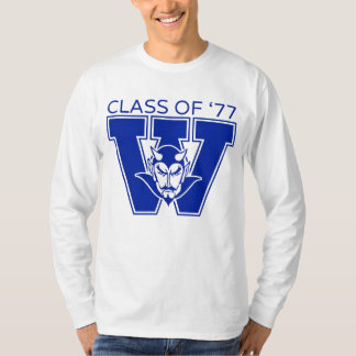 Wa-Hi Klas van 1977 Witte T-shirt met lange mouwen