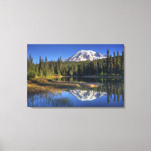 WA, Nationaal park Mount Rainier, Mount Rainier Canvas Afdruk
