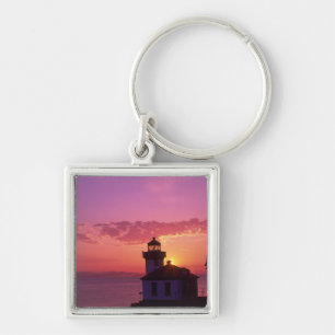 WA, San Juan Island, Lime Kiln Lighthouse, 1919, 2 Sleutelhanger