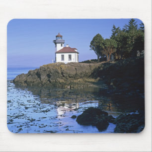 WA, San Juan Island, Lime Kiln vuurtoren Muismat