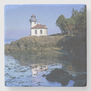 WA, San Juan Island, Lime Kiln vuurtoren Stenen Onderzetter