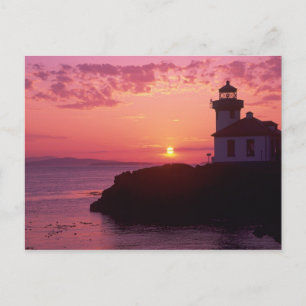WA, San Juan Island, Limoen Kiln Lighthouse, 1919, Briefkaart