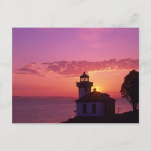 WA, San Juan Island, Limoen Kiln Lighthouse, 1919, Briefkaart