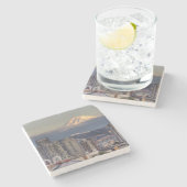 WA, Seattle, Mount Rainier uit Kerry Park Stenen Onderzetter (Zijkant)