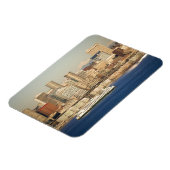 WA, Seattle, Seattle skyline en Elliott Bay Magneet (Linkerzijde)