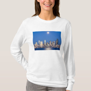 WA, Seattle, skyline van Seattle en Elliott Bay 3 T-shirt