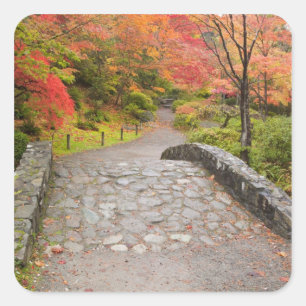 WA, Seattle, Washington Park Arboretum, Vierkante Sticker
