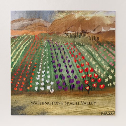 WA Skagit Valley Tulip Fields Spring Dreaming Legpuzzel (Verticaal)