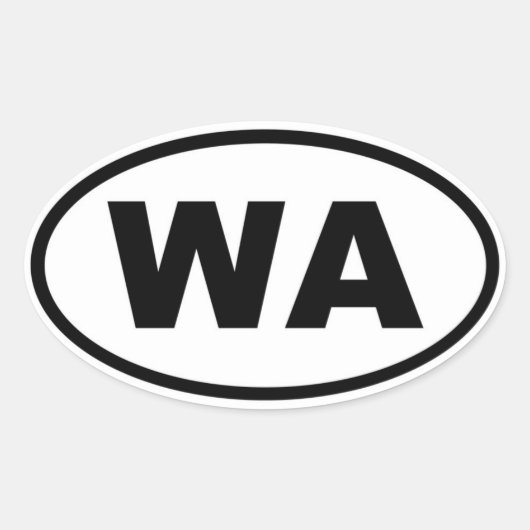 WA Washington Ovale Sticker (Voorkant)