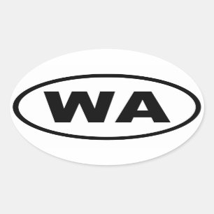 WA Washington Ovale Sticker