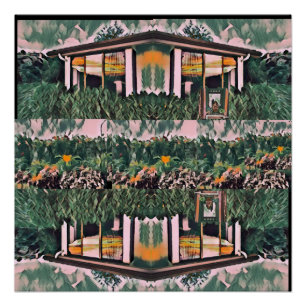 Wa-Wo Wave NFT Art - REFLECTIES OP MIJN VENSTER 32 Perfect Poster