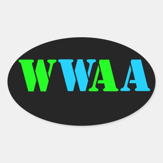 WAA OVALE STICKER (Voorkant)