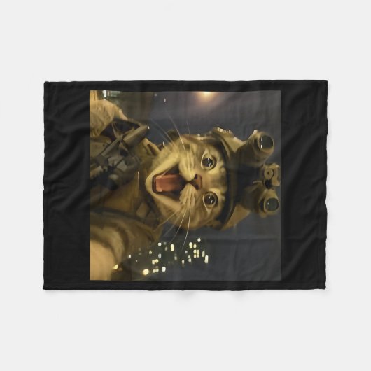 Waactical Cat Meme  Fleece Deken (Voorkant (Horizontaal))