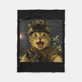 Waactical Cat Meme  Fleece Deken (Voorkant)