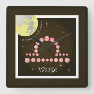 Waage 24. September bis 23. Oktober Uhr Vierkante Klok