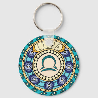 Waage Libra Sternzeichen farbenfrohes Mandala Sleutelhanger