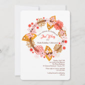 Waaier- en Bloemen Uitnodiging (Voorkant)