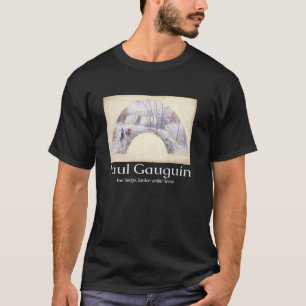 Waaierontwerp Tuin onder Sneeuw Paul Gauguin Kunst T-shirt
