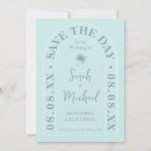 Waaierpalmblad Tropisch Helder Zomer Save The Date Kaart (Voorkant)