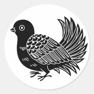 Waaierslvogel Ronde Sticker