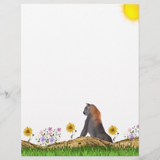 waakzaam cougar briefpapier (Voorkant)