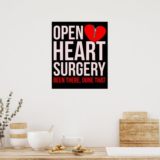 Waakzaamheid bij openhartchirurgie Hartziekte Surv Poster (Keuken)