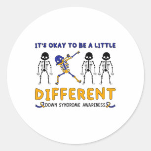 Waakzaamheid van het syndroom om een beetje anders ronde sticker