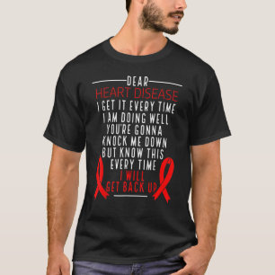 Waakzaamheid voor hartziekte Ik zal terug in de ro T-shirt