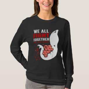 Waakzaamheid voor hartziekten We vechten allemaal T-shirt