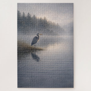 Waakzame Reiger Grote Blauwe Reiger Puzzel