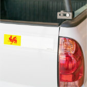 Waals Gewest Flag Bumpersticker (Op Truck)
