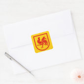 Waals Gewest Vierkante Sticker (Envelop)