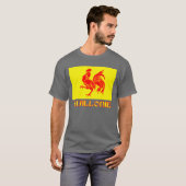 Waals Gewest vlag met naam T-shirt (Voorkant volledig)
