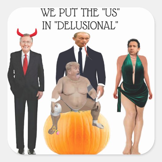 Waanenvelopzegels Vierkante Sticker (Voorkant)