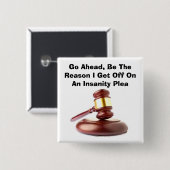 Waanzin Plein Vierkante Button (Voorkant /achterkant)